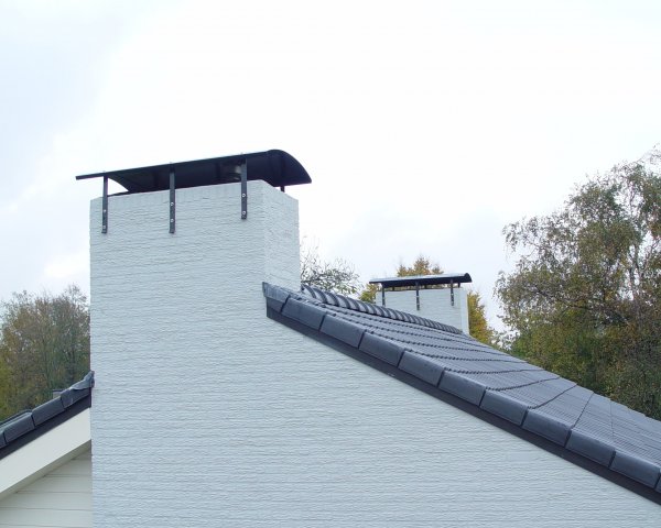Gebogen schoorsteenkap